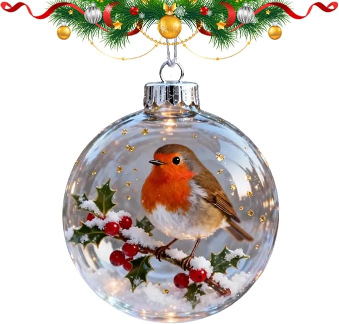 Bird Ornaments For Christmas Tree,Clear Holiday