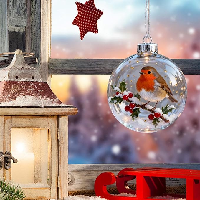 Bird Ornaments For Christmas Tree,Clear Holiday